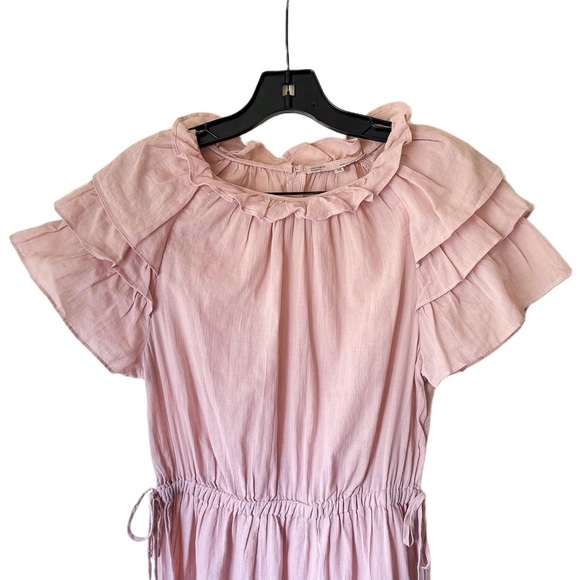 Damaris Bailey Gianna Dress Knee-Length Flutter Wedding Dusty Rose XS EUC - Picture 4 of 6